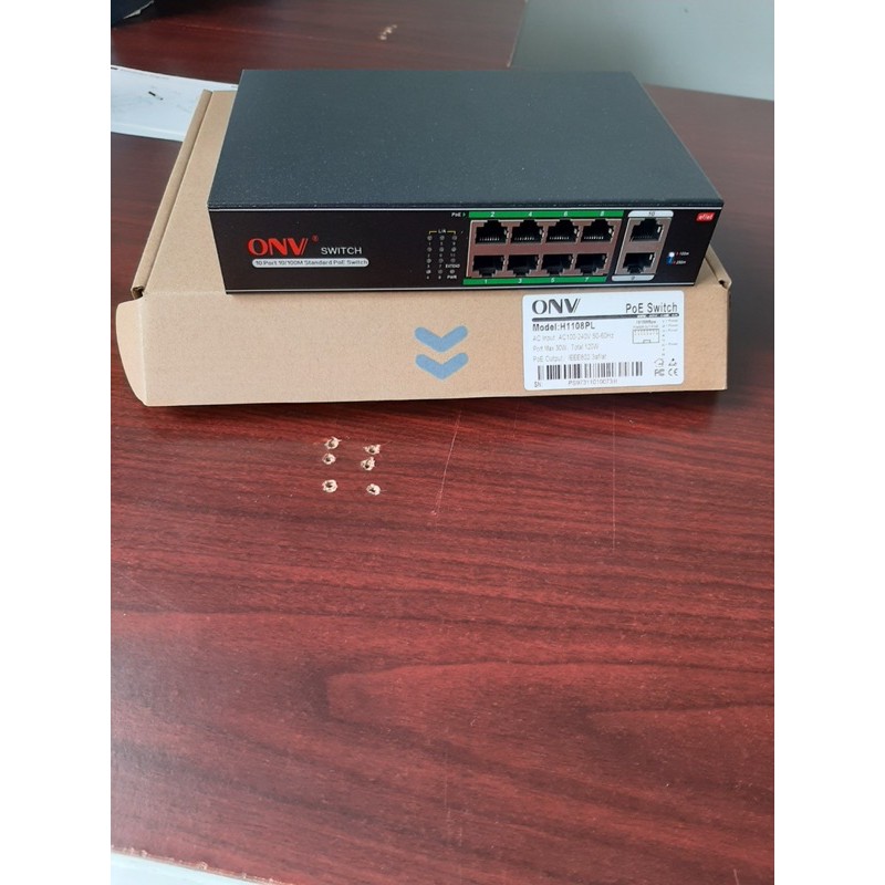 Thiết bị mạng HUB -SWITCH POE ONV H1108PLS (Switch POE 8 cổng)