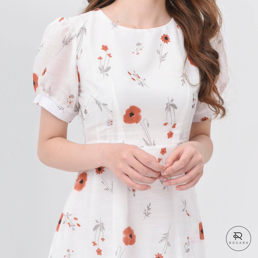 [Mã WABRWA15 giảm 15% đơn 300K] Váy đầm hoa nhí kiểu thời trang nữ dáng xòe tiểu thư Rosara VM25 | BigBuy360 - bigbuy360.vn