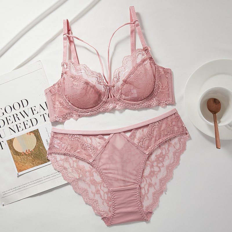 Bộ Đồ Lót Nữ Man Dây Chéo Có Gọng Nâng Ngực