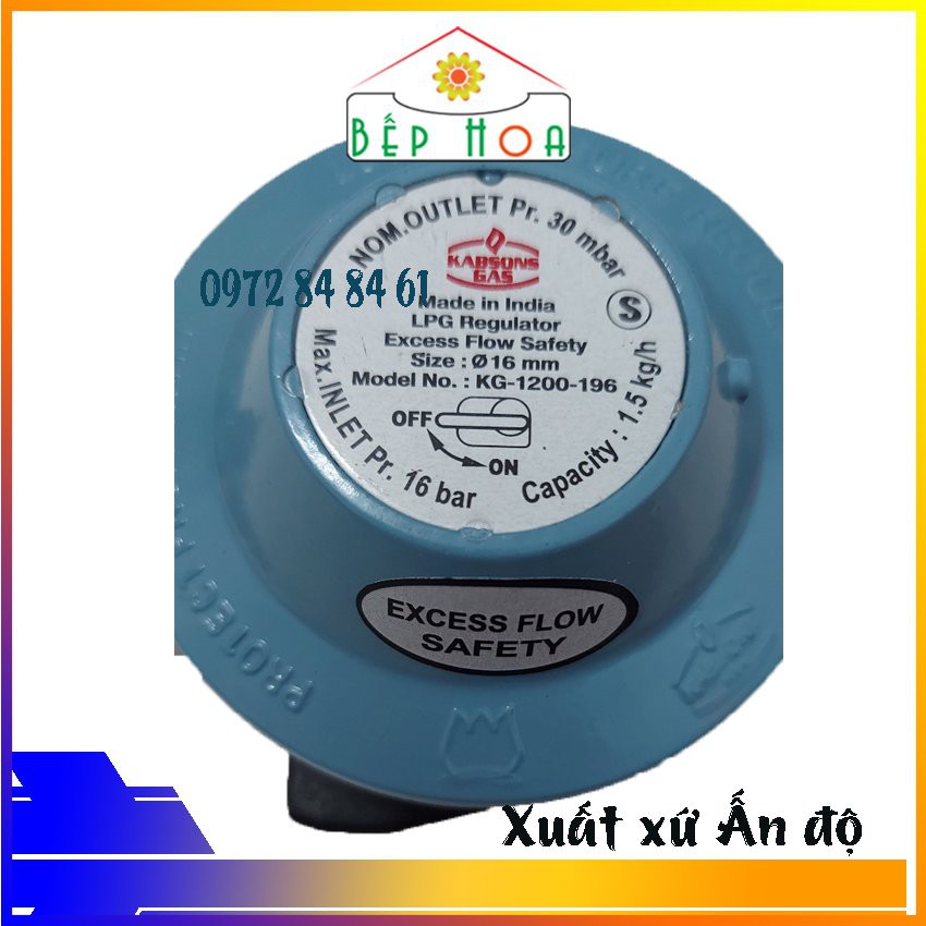 Van điều áp Petrol Ấn Độ - Chính Hãng - Bền Bỉ - Dùng cho bình gas Petrol /16mm/kabsons/gia đình - Bếp Hoa