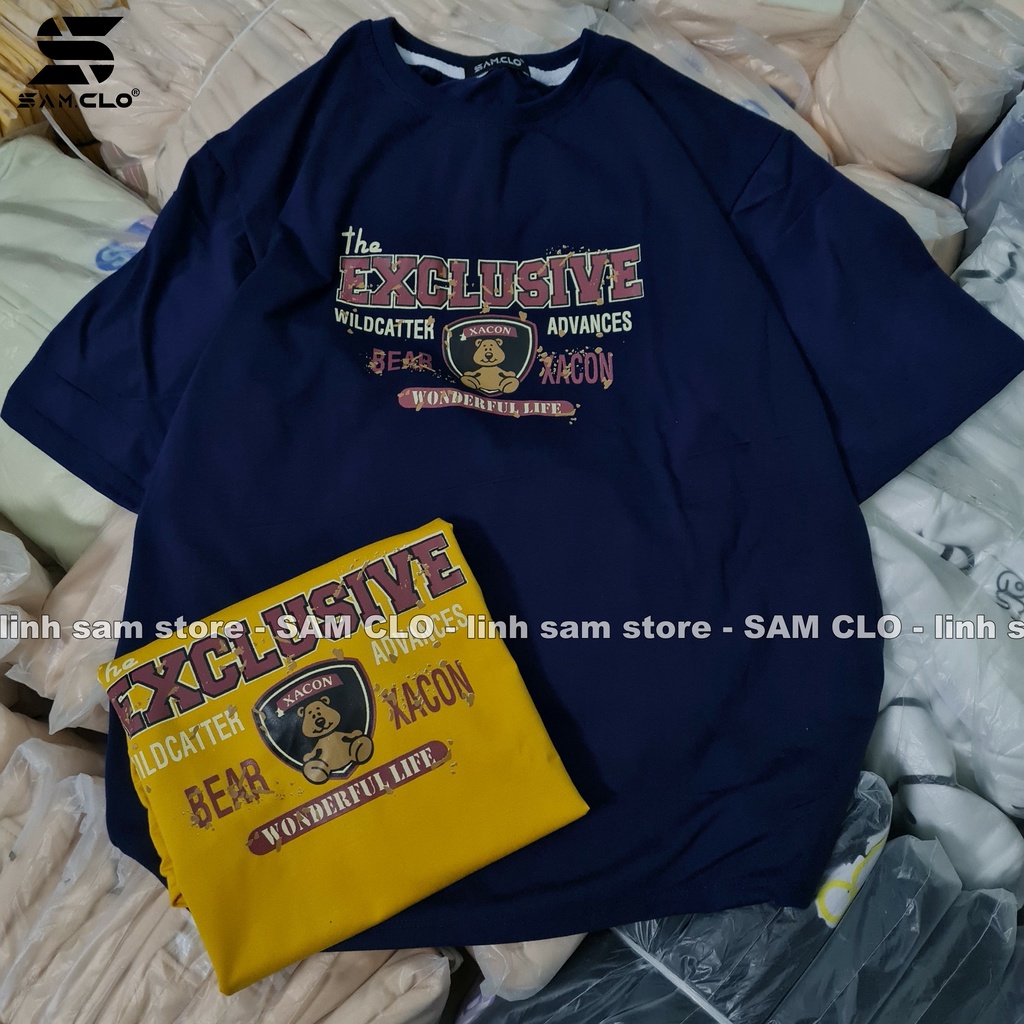 Áo phông tay lỡ nam nữ SAM CLO thun form rộng dáng Unisex - Ulzzang mặc cặp, nhóm, lớp in chữ EXCLUSIVE | BigBuy360 - bigbuy360.vn