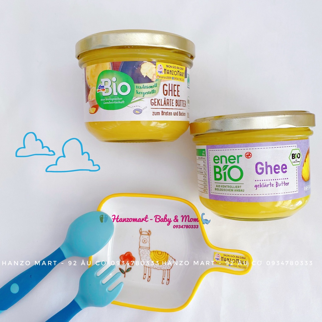 Bơ Ghee hữu cơ cho bé ăn dặm DM Ener Bio 180g nội địa Đức