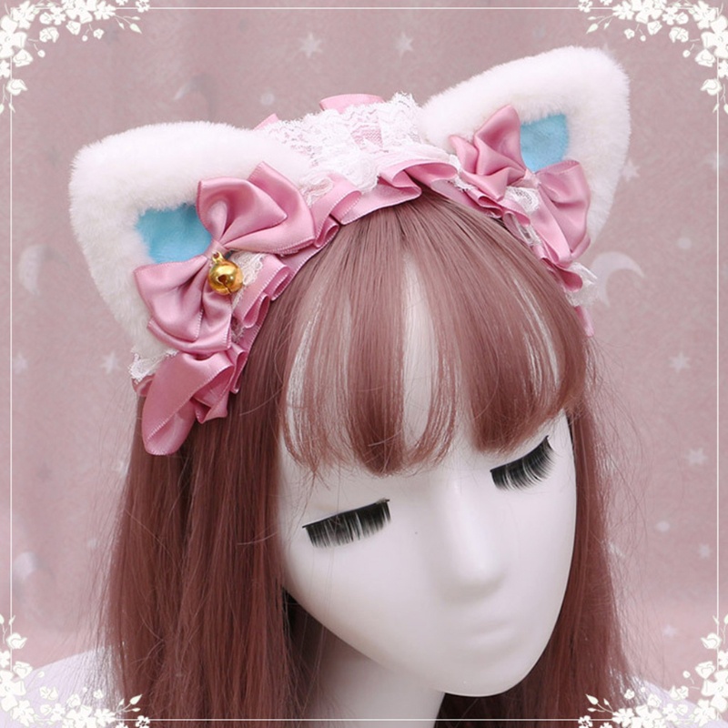 Băng Đô Tai Mèo Phối Ren Và Chuông Phong Cách Lolita YOUYO