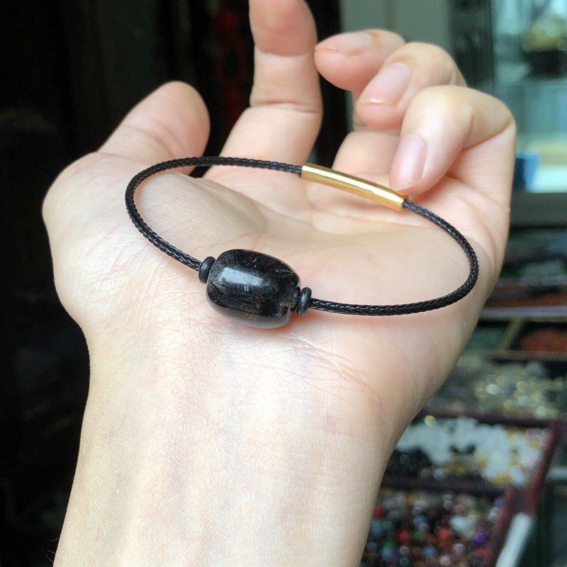 Vòng tay lu thống đá  đã trì chú đầu xuôi đuôi lọt, may mắn khóa bấm cao cấp bảo hành trọn đời