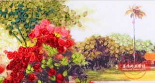 Tranh thêu ruy băng 150x75cm
