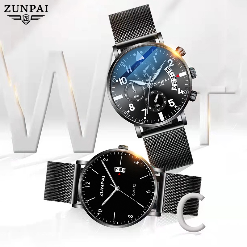 Đồng hồ đeo tay WISHDOIT bằng thép không gỉ kháng nước cao cấp ZP89+ZP30