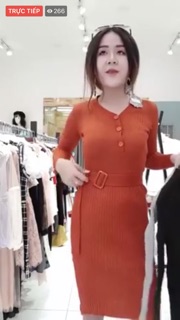 Váy len body