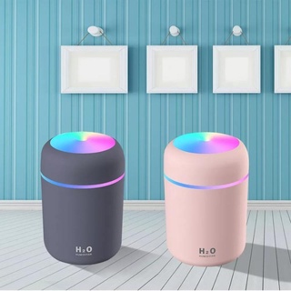 Máy Phun Sương Tạo Ẩm H2O Máy Xông Tinh Dầu Tạo Ẩm Không Khí & Khuếch Tán Tinh Dầu H20  Humidifier đèn LED 300ml.