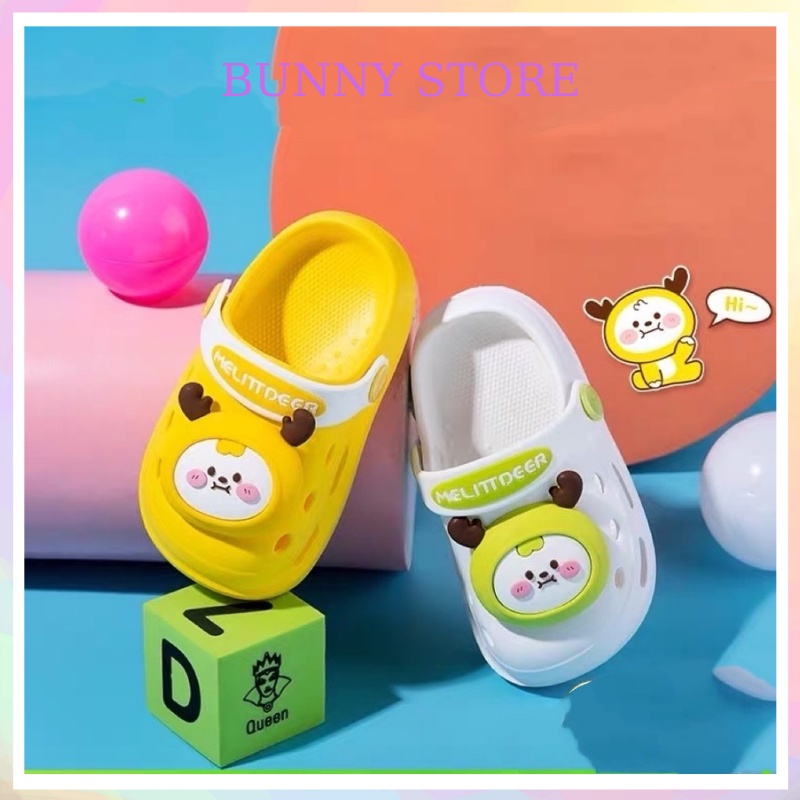 Dép cho bé gái bé trai Bunny store, sục cross phù hợp cho bé từ 1 đến 5 tuổi  đế mềm chống trơn trượt BN18