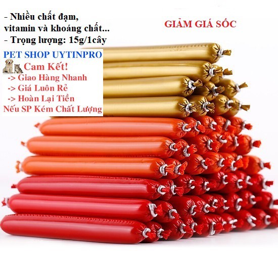 100 CÂY XÚC XÍCH DINH DƯỠNG CHO CHÓ MÈO - Pet shop Uytinpro