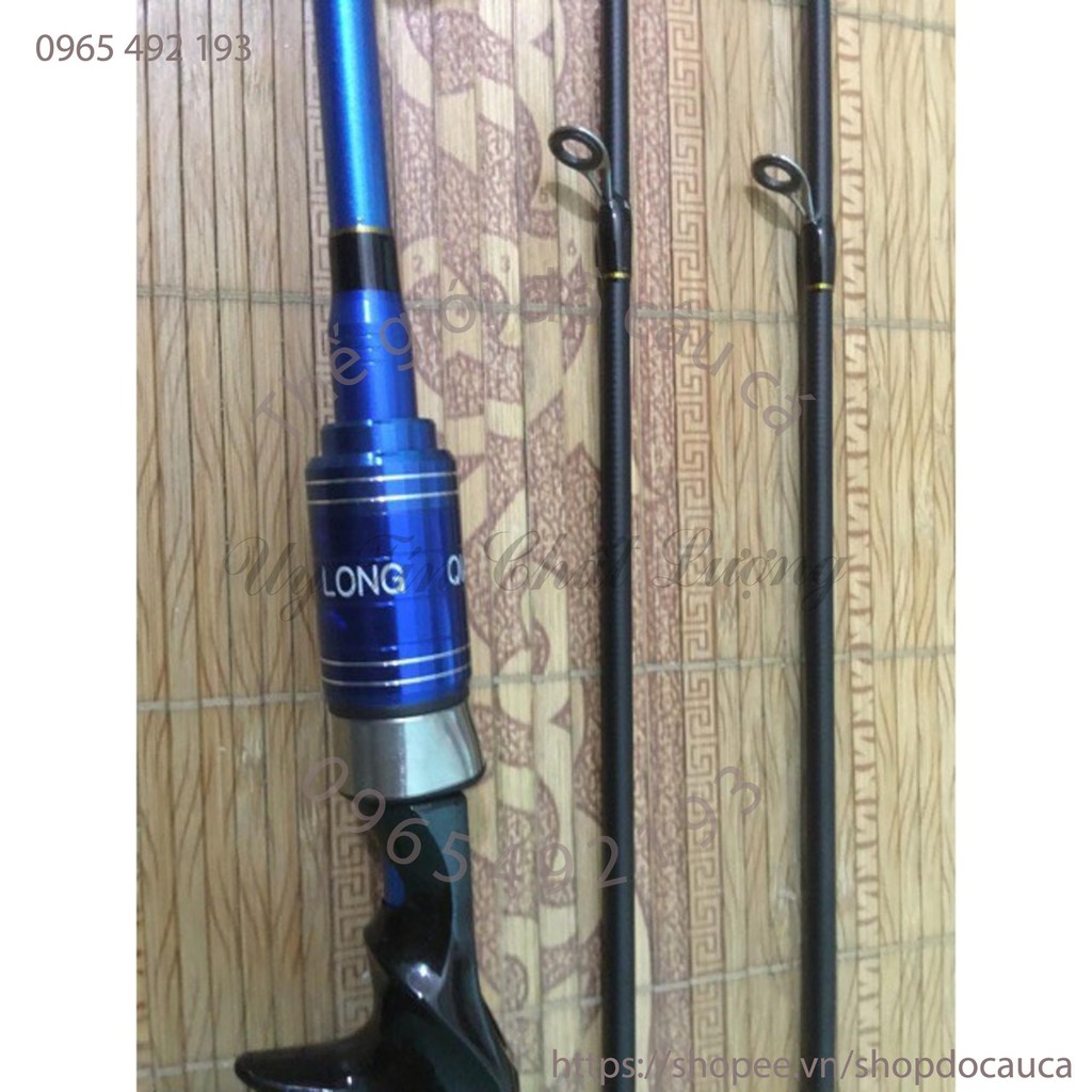 cần câu máy ngang 2 khúc 2 ngọn đại long dài 2m1 cao cấp cần cực khoẻ ( rẻ vô địch )