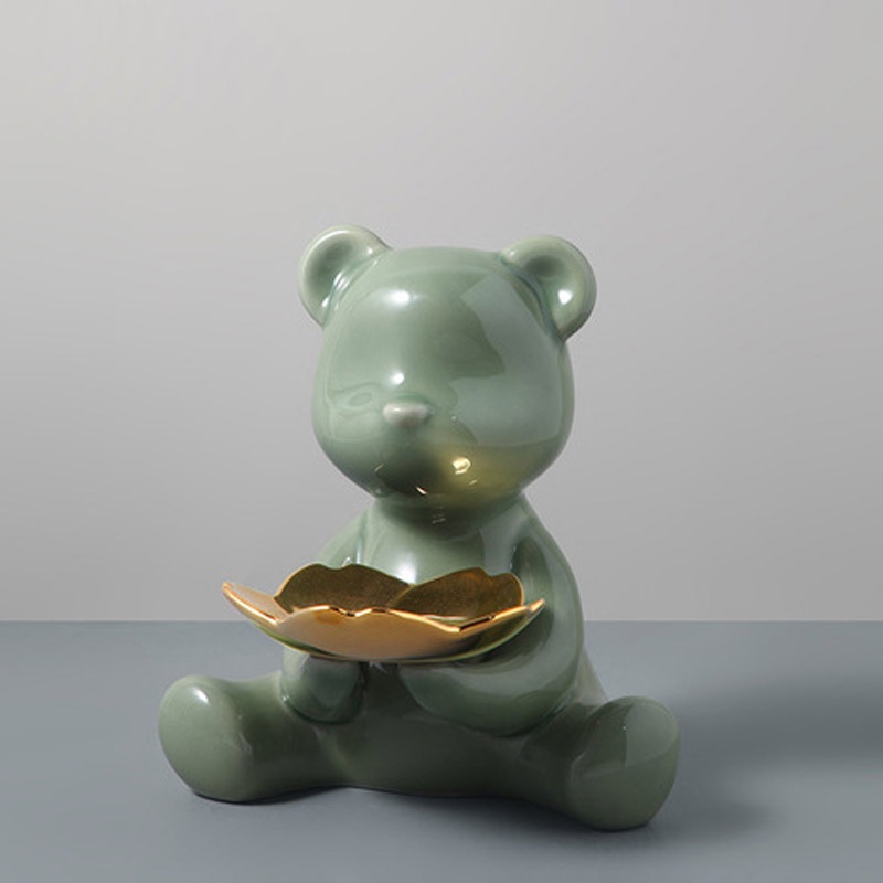 Tượng Con Gấu - dĩa, tượng trang trí, trang trí để bàn, quà tặng decor