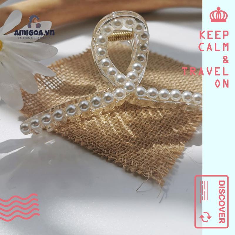 Kẹp Tóc Đính Ngọc Trai Thanh Lịch Cá Tính Cho Nữ