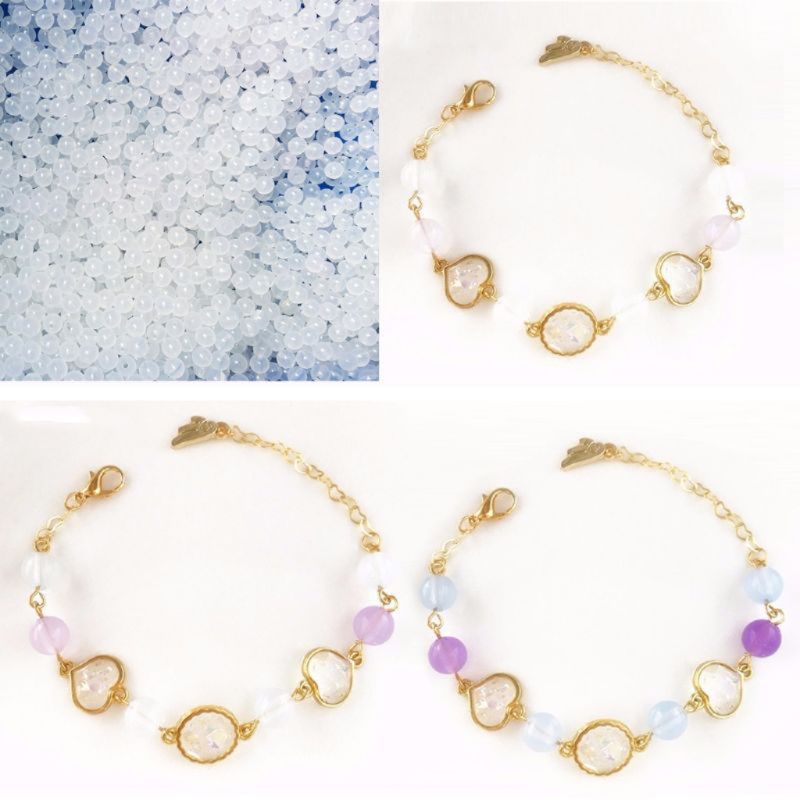 Hạt Tròn Trong Suốt Thay Đổi Màu Làm Trang Sức