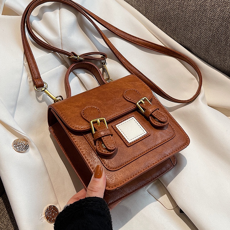 Túi Đeo Chéo Hình Vuông Nhỏ Phong Cách Retro Mùa Thu Đông Mới Phổ Biến Cho Nữ