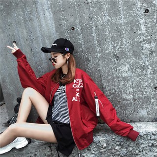 A58 Áo khoác Bomber Ulzzang Keep calm
