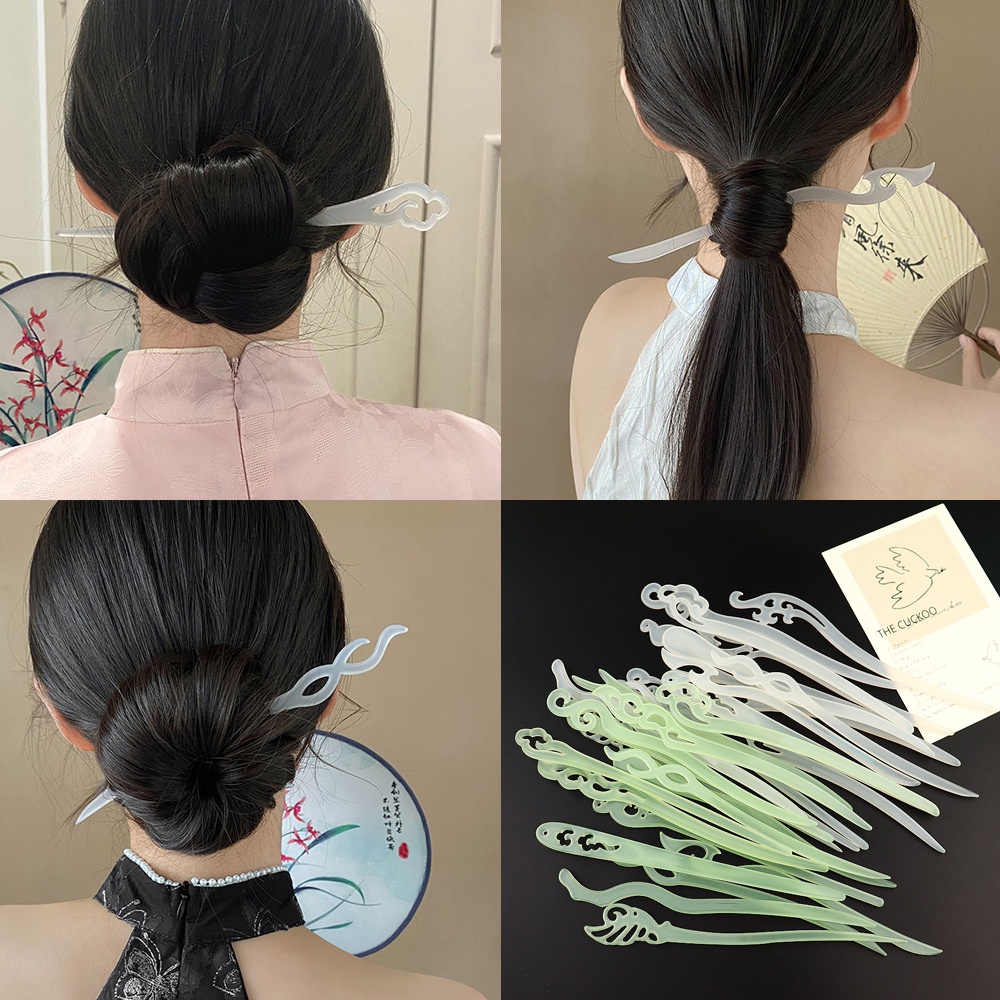 Trâm cài tóc nhựa cổ trang Hanfu đơn giản sang trọng Tatitava