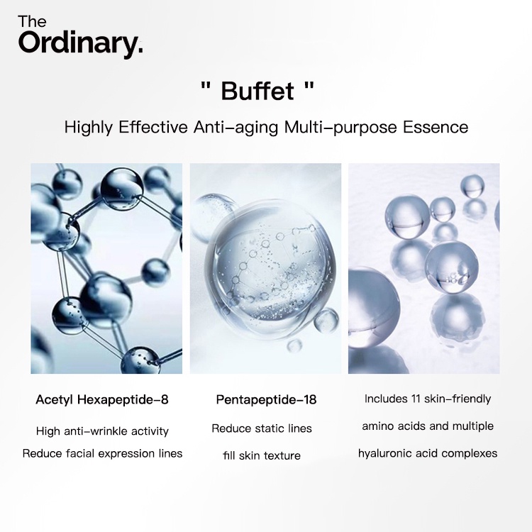 The Ordinary Bộ Chống Lão Hóa Và Nếp Nhăn - “ Buffet ” + Granactive Retinoid 2% Emulsion - 2x30ml (Có Bán Lẻ)