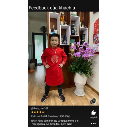 Áo dài cách tân cho bé trai chất liệu cao cấp đủ size từ 8-32 kg
