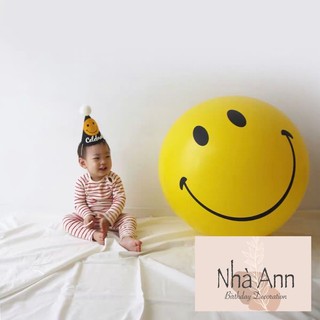 BÓNG MẶT CƯỜI & HOA DAISY SZ LỚN DECOR SINH NHẬT HÀN QUỐC - NHÀ ANN