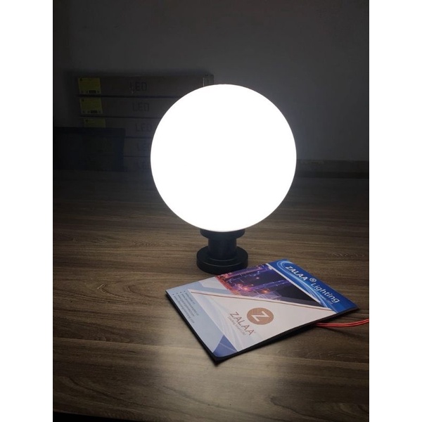 Đèn cầu cổng hình tròn phi 200mm và 250mm chất liệu nhựa acrylic bền đẹp chuyên trang trí tường bao,cổng...