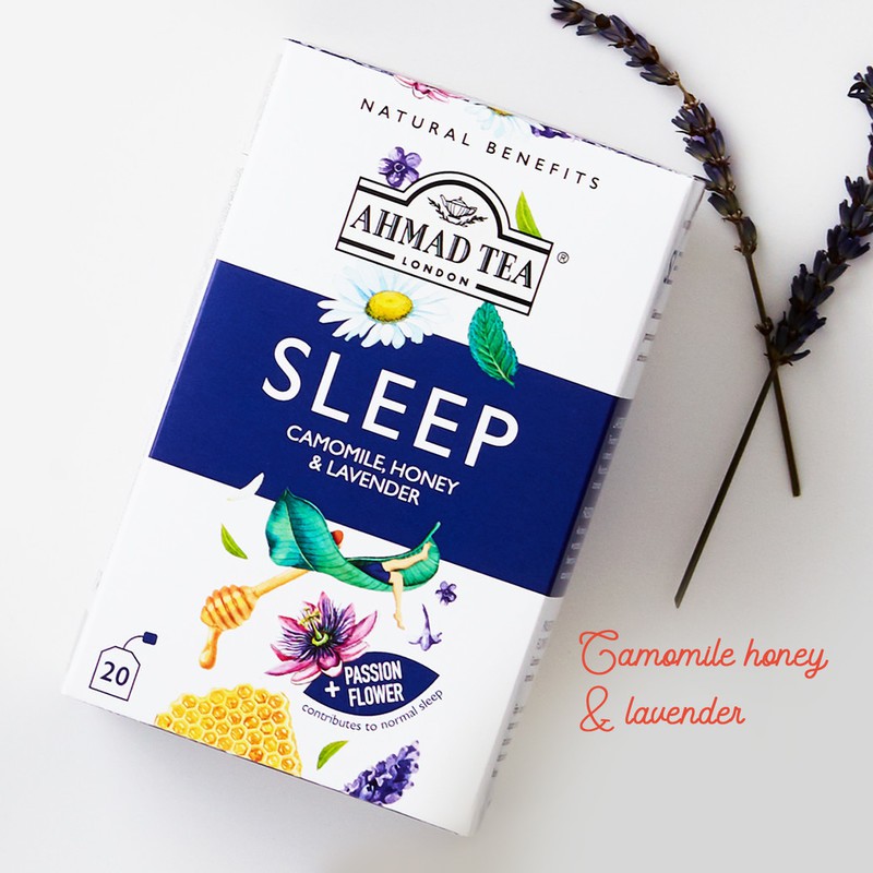 TRÀ SLEEP AHMAD - GIÚP NGỦ NGON-Hộp 40g 20 túi lọc có bao thiếc