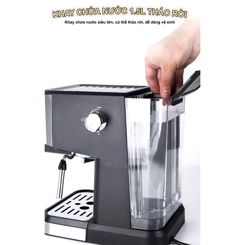 Máy pha cafe tự động Espresso Winci CM3000, Thời gian pha dưới 1 phút, chức năng đánh sữa tạo kem, Bảo hành 12 tháng