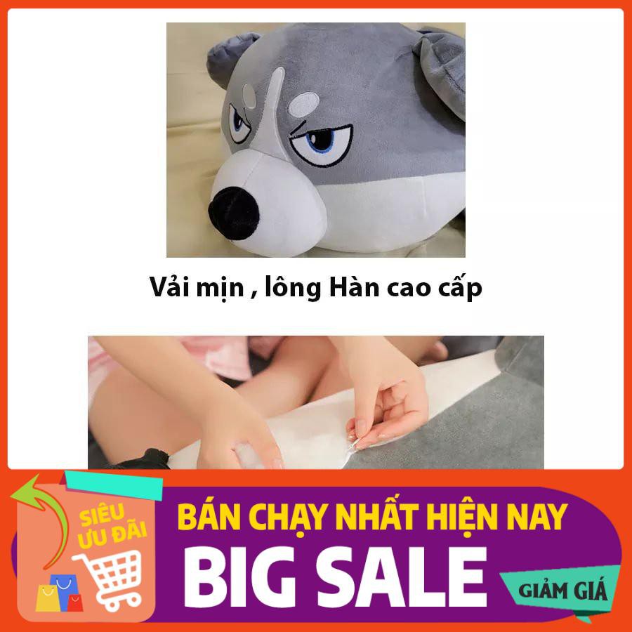 Chó Bông Husky, Chó Alaska GIÁ GỐC TẬN XƯỞNG Thú nhồi bông chất liệu 100% Bông Gòn Cao Cấp - Vải Nhung Cao Cấp Co Dãn