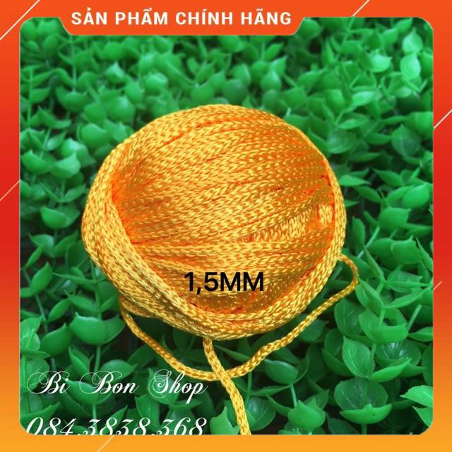 Cuộn dây dù Đan vòng Size 1,5MM màu vàng cam