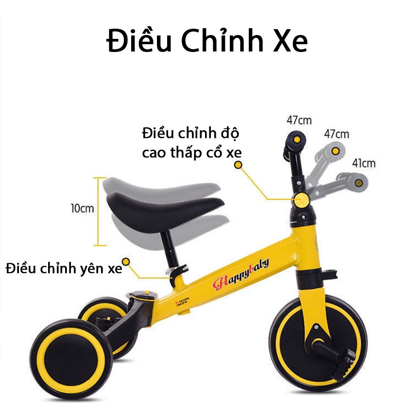 [TẶNG KÈN XE ] Xe chòi chân 3 in1 cho bé 1.5- 4 tuổi  - Xe cân bằng 3 bánh vừa làm xe chòi ,xe đạp,xe cân bằng cho bé