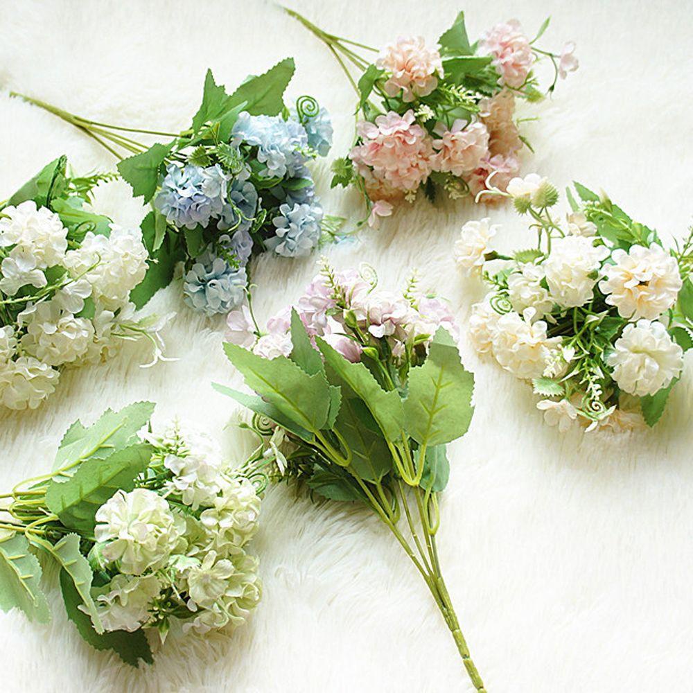 IVORY Bó Hoa Tú Cầu Giả Để Bàn Trang Trí