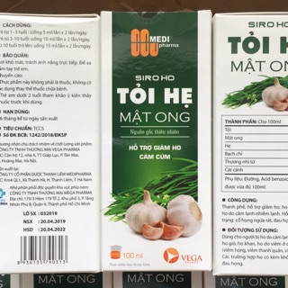 😍( Cực Nhạy ) Siro Ho TỎI HẸ MẬT ONG