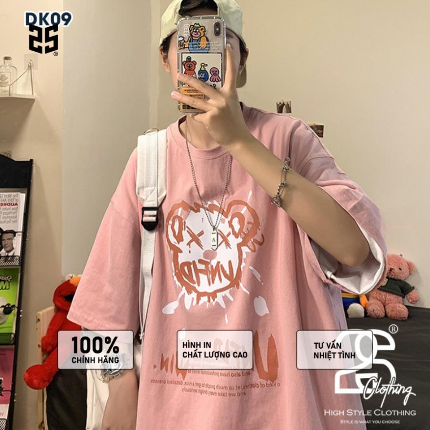 Áo Thun Cổ Tròn Nam Nữ Tay Ngắn Phong Cách Hàn Quốc 2s Clothing Áo Phông Form Rộng Đen Giấu Quần Giá Rẻ In Chữ DK09 Đẹp