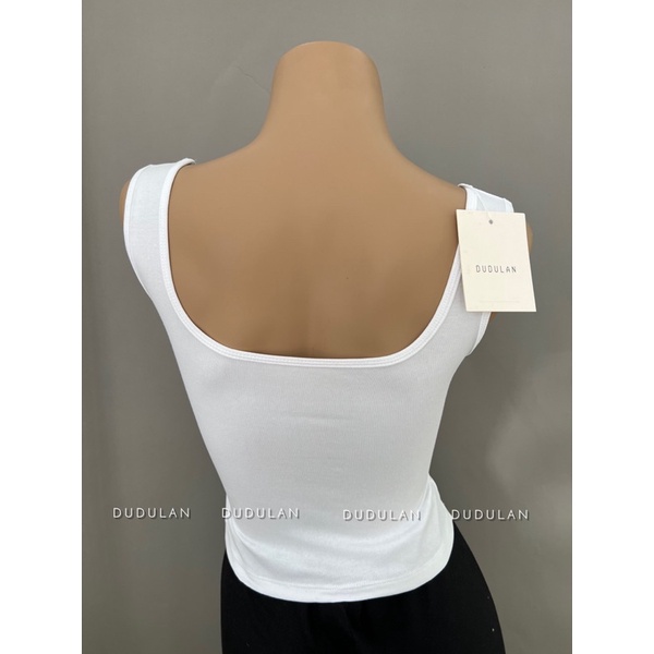 Áo ba lỗ croptop cổ vuông ANNAKIKI chất cotton - A09