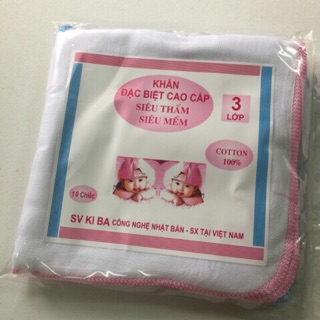 Khăn sữa KiBa loại 2 lớp, 3 lớp, 4 lớp