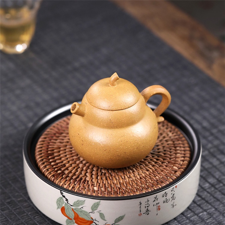 Ấm Tử Sa Nghi Hưng Hồ Lô 120 ml Độc Ẩm (Chi Ma Đoạn Nê)