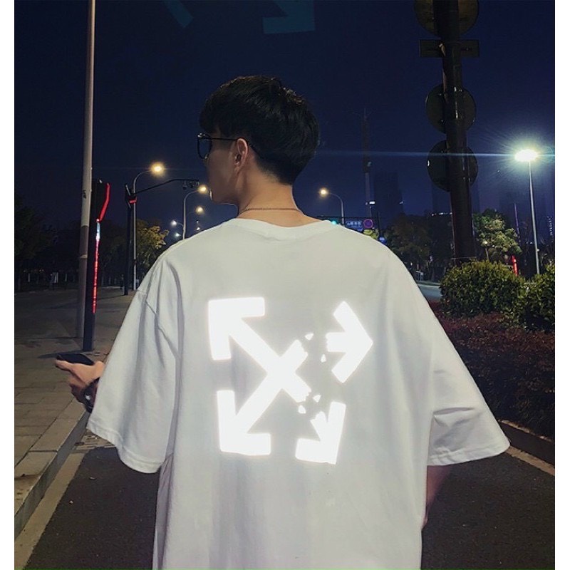 Áo phông Phản Quang OFF_White đen trắng [FREESHIP] áo dáng unisex hàng đủ size, áo thun nam nữ đẹp chất, chất cotton mềm | BigBuy360 - bigbuy360.vn