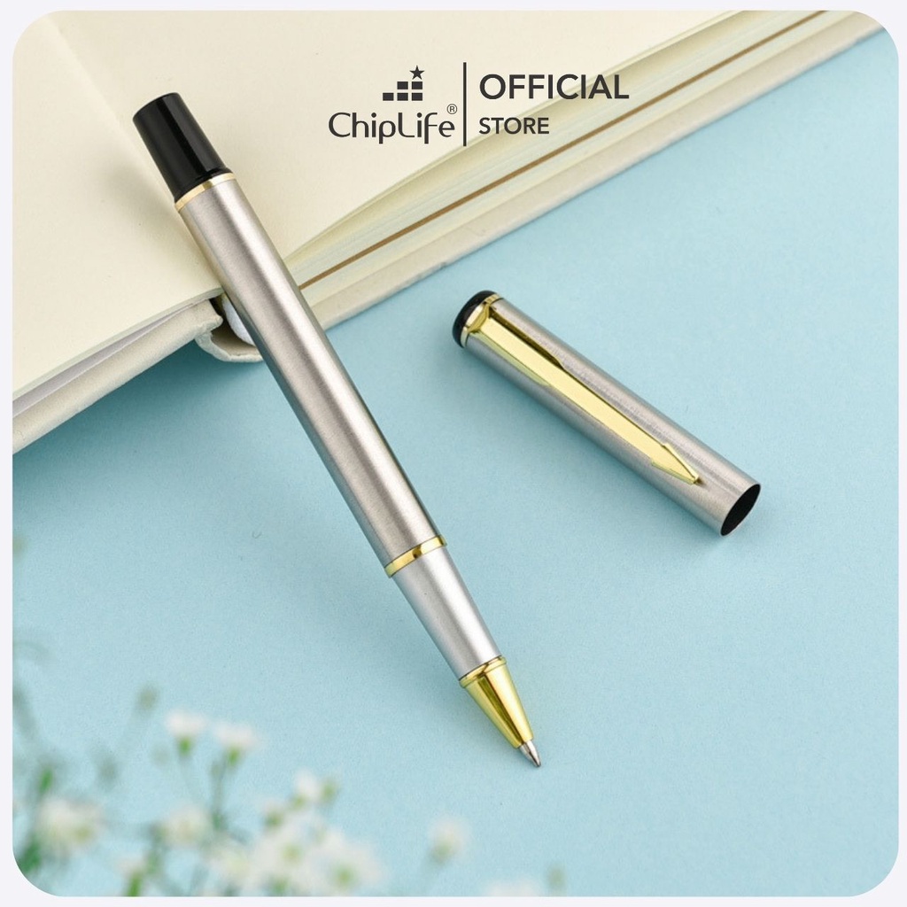 Bút ký CHIPLIFE P019 khắc tên theo yêu cầu - Dạng nắp ngòi 0.5mm mực xanh