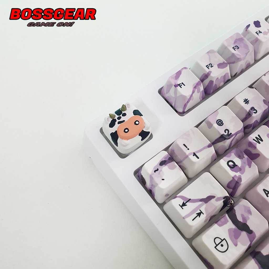 Keycap lẻ hình Bò Sữa ( Dairy Cows ) siêu dễ thương Keycap Artisan