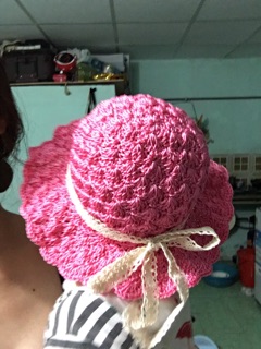 Mũ vành tiểu thư cho bé handmade