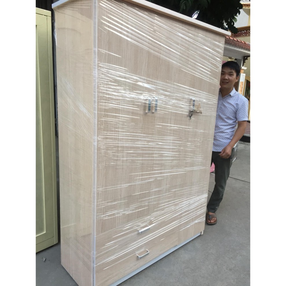 [Chỉ ship HN]Tủ quần áo nhựa Đài Loan 3 cánh / 3 buồng người lớn kích thước 185*126 cm _freeship HN