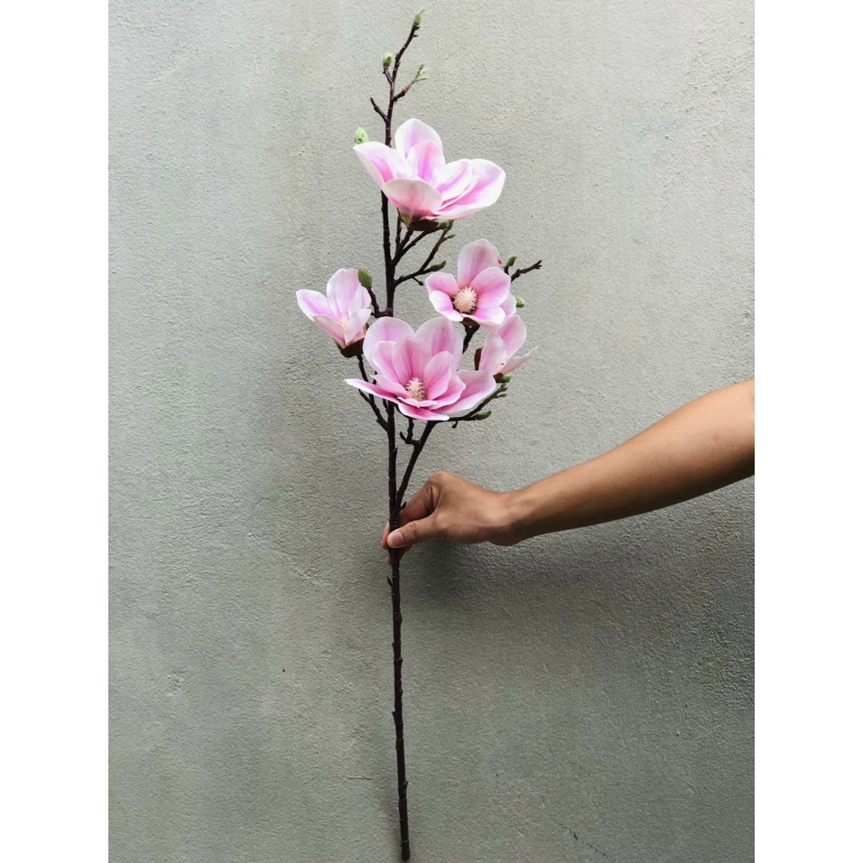 [VIDEO THẬT] Cành hoa Mộc Lan cao su cao cấp giống thật  Hoa giả trang trí nhà cửa