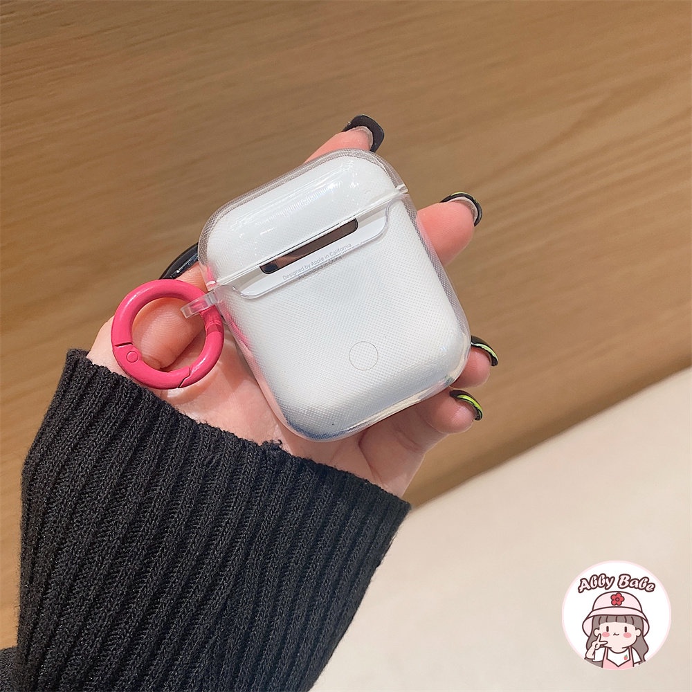 Vỏ Bảo Vệ Hộp Sạc Tai nghe không dây Airpods 1 / 2 / pro Bằng TPU Mềm Trong Suốt Hình Gấu / Ếch / Dâu Tây Dễ
