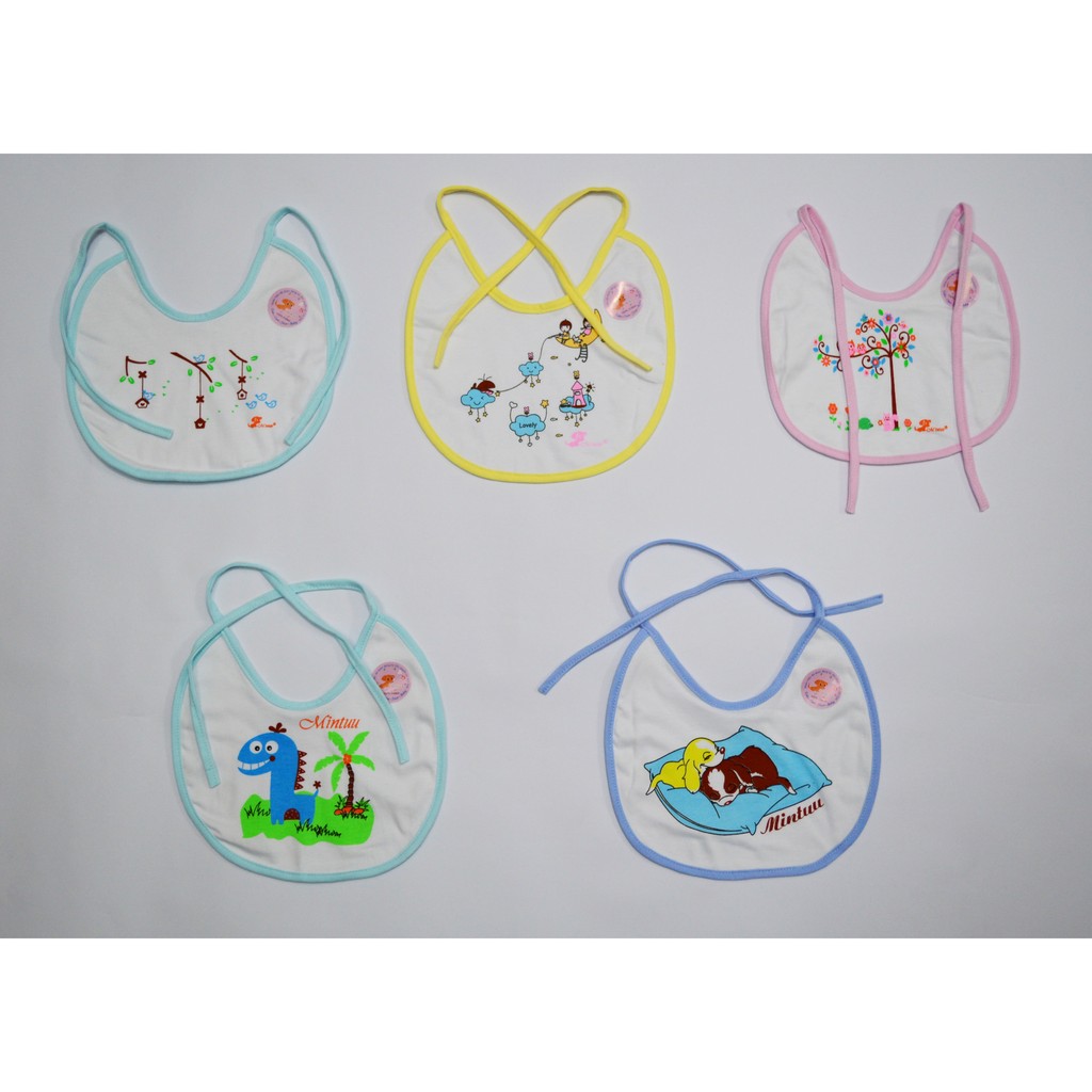 Yếm buộc dây cotton sơ sinh