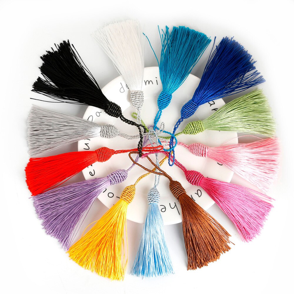Bộ 10 Dải Tua Rua Dài 15cm Chất Liệu Cotton Lụa Polyester Trang Trí Tiệc Cưới