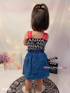 Chân váy bò mềm cho bé gái