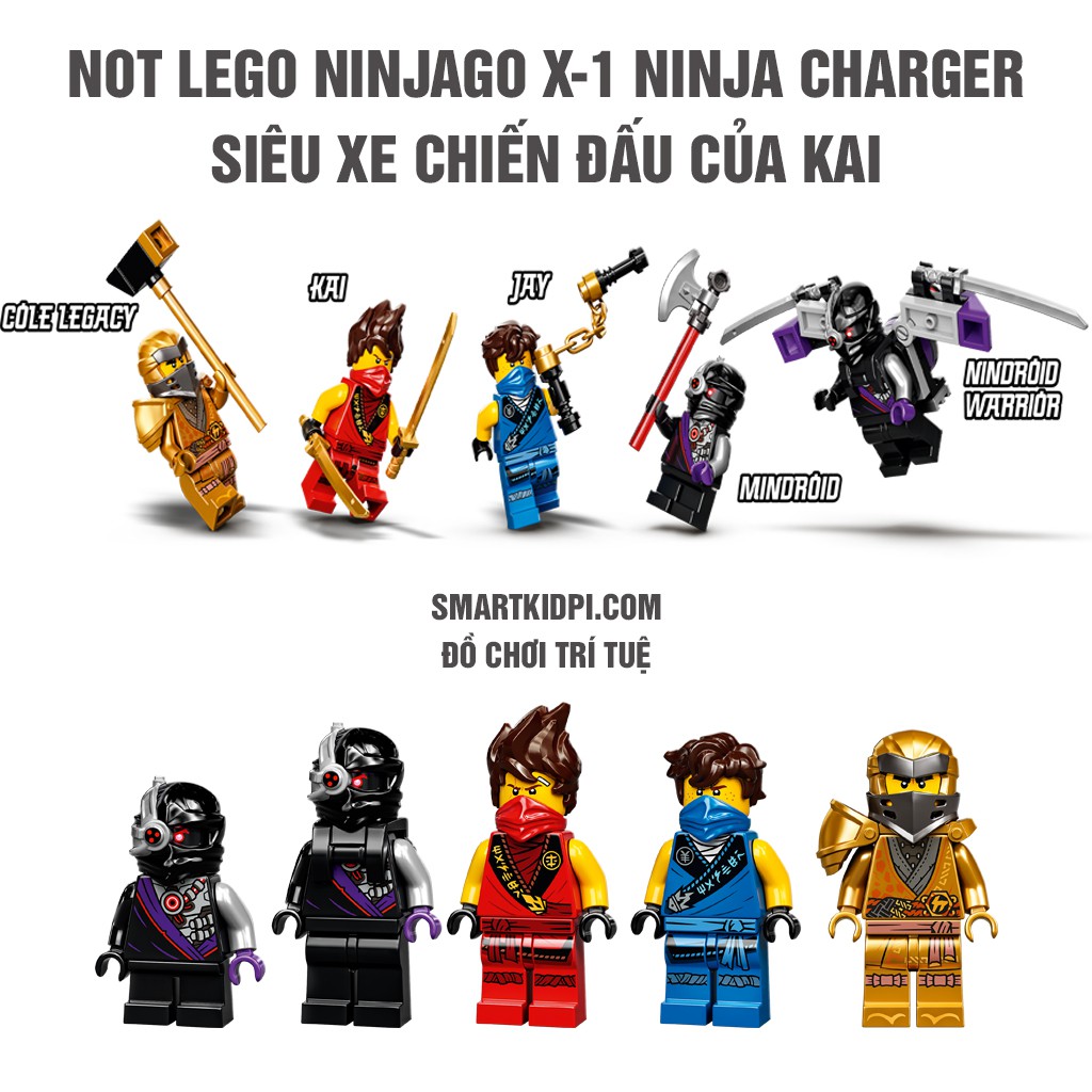 Lego ninjago - 71737 NOT LEGO Ninjago X-1 Ninja Charger - Siêu xe chiến đấu của KAI