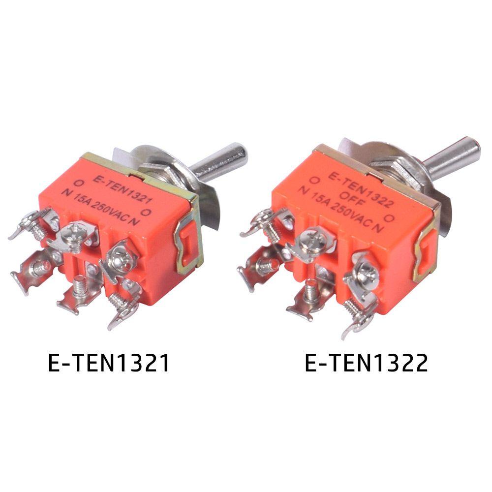 Set 10 Công Tắc Kim Loại 6 Chấu E-TEN1321 / 1322