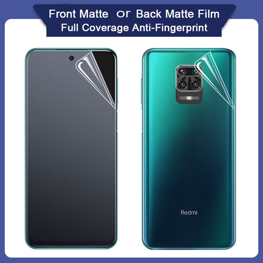 Miếng Dán Hydrogel Mềm Mặt Trước/Sau Cho Xiaomi Redmi Note 11s 10 10s 9 9s Pro 9T 9A K40 Mi 12 11 Lite 11T Poco M3 X3 GT M4 F3 Lưng