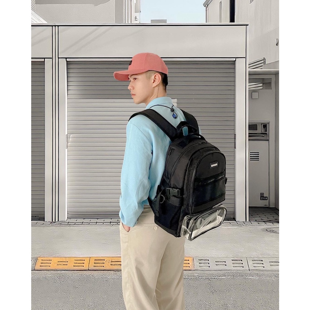 Balo BAMA® - BM BACKPACK 1.0 Chính Hãng chống nước 90% đi học đi chơi dành cho nam nữ